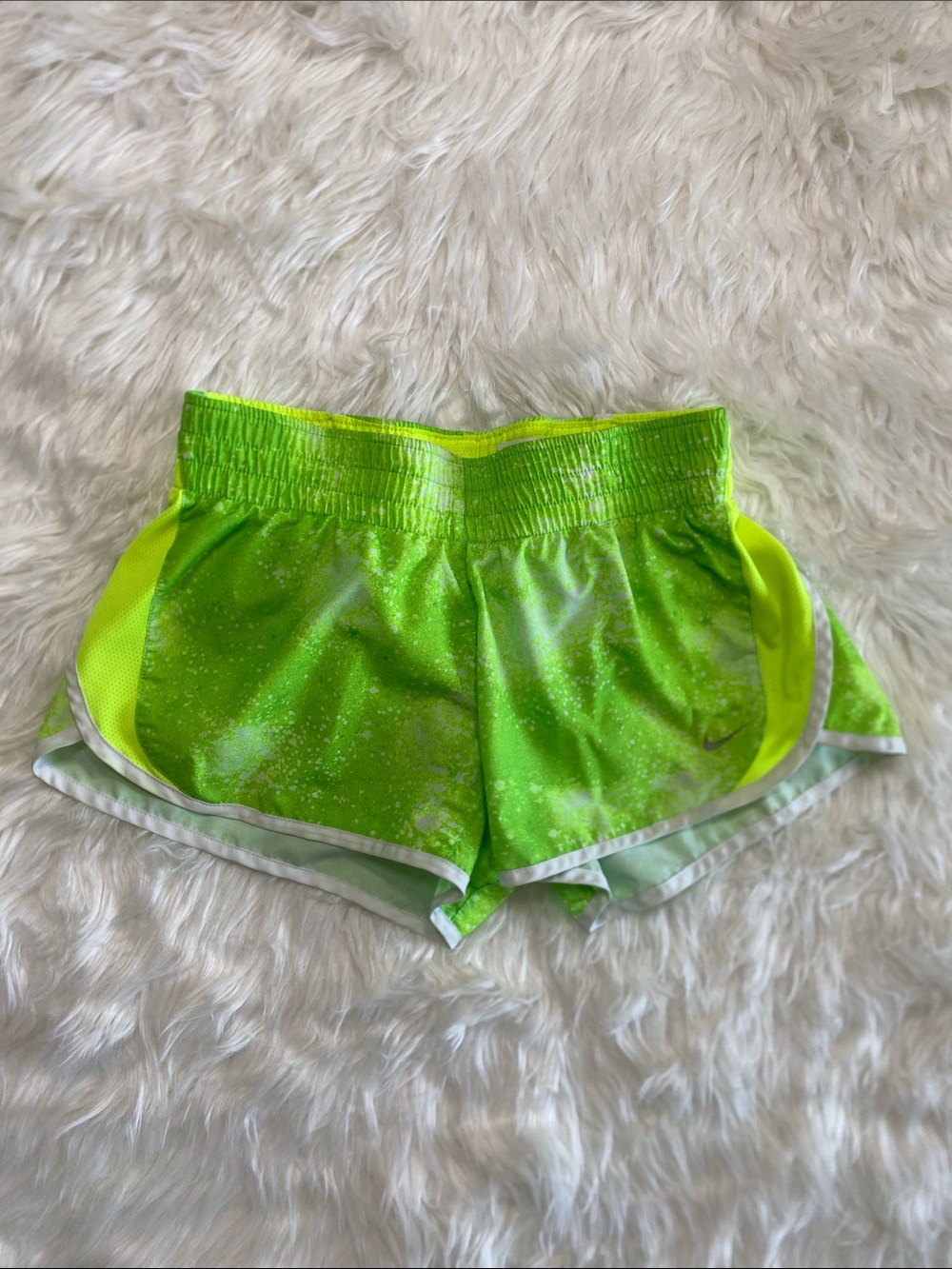 Nike Women’s Neon Lime Athletic Running Shorts